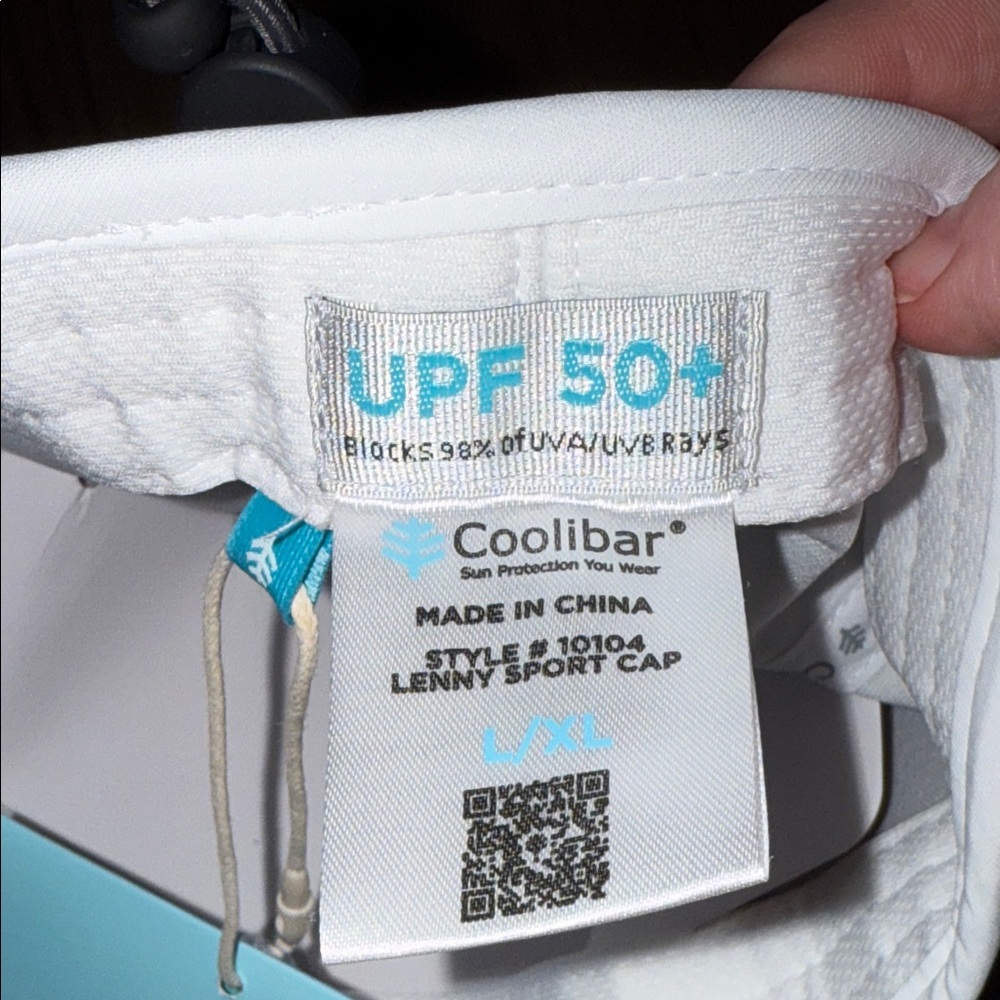 White & Gray coolibar Baseball Cap - Picture 4 of 6